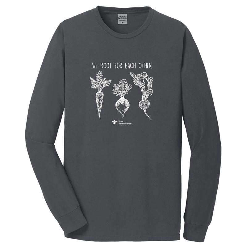577 Foundation - Root For Each Other - Adult Coal Long Sleeve Tee (577R)