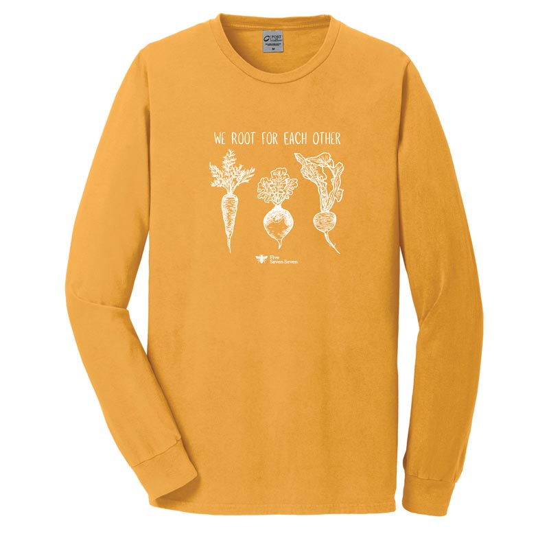 577 Foundation - Root For Each Other - Adult Dijon Long Sleeve Tee (577R)