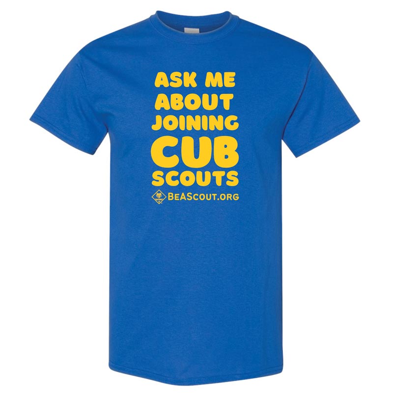 Ask Me About Joining Cub Scouts - Adult Tee (CUBSC23)