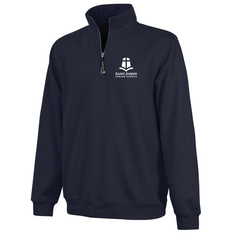 SJPS Cross Logo - School Approved Embroidered Youth Quarter-Zip (SJAPP23)
