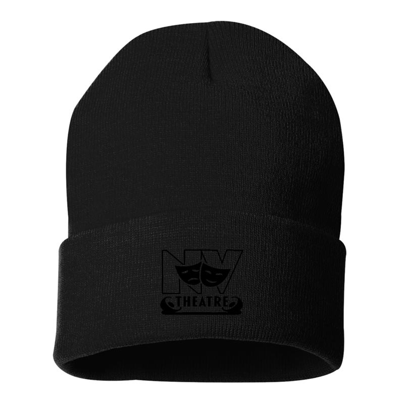 Northview Theatre - Embroidered Black Beanie - Black Logo (NVT23)