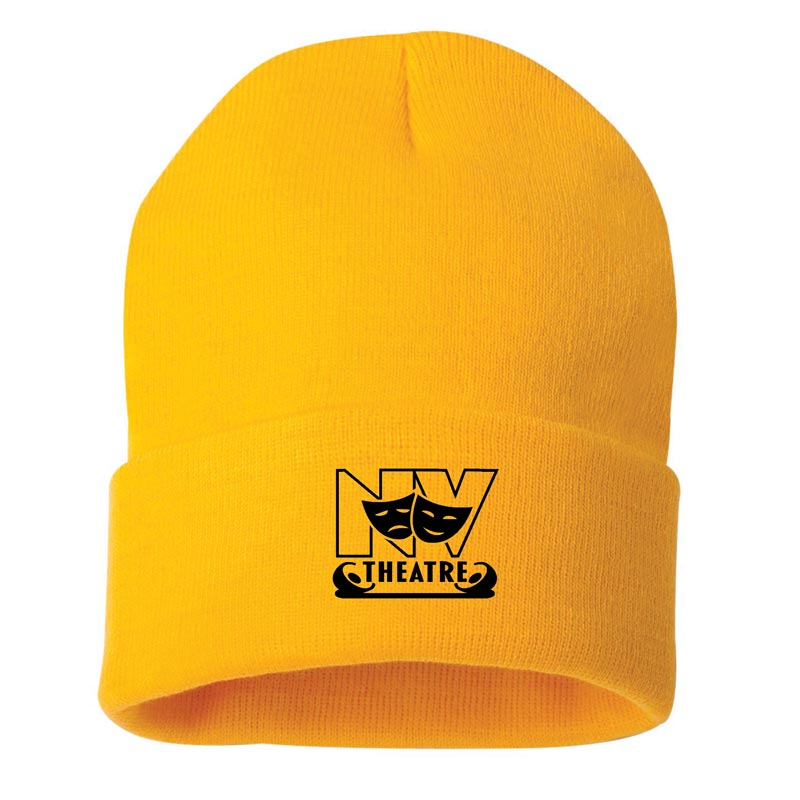 Northview Theatre - Embroidered Gold Beanie - Black Logo (NVT23)
