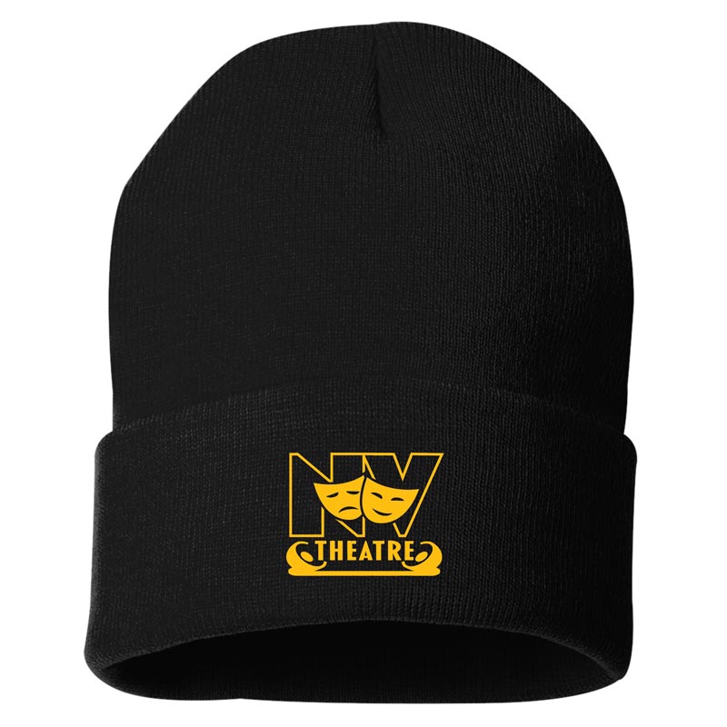 Northview Theatre - Embroidered Black Beanie - Gold Logo (NVT23)