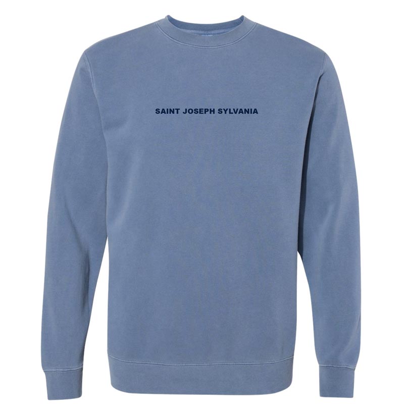 Saint Joseph Sylvania - Embroidered Adult Blue Crewneck Sweatshirt (SJSW5)