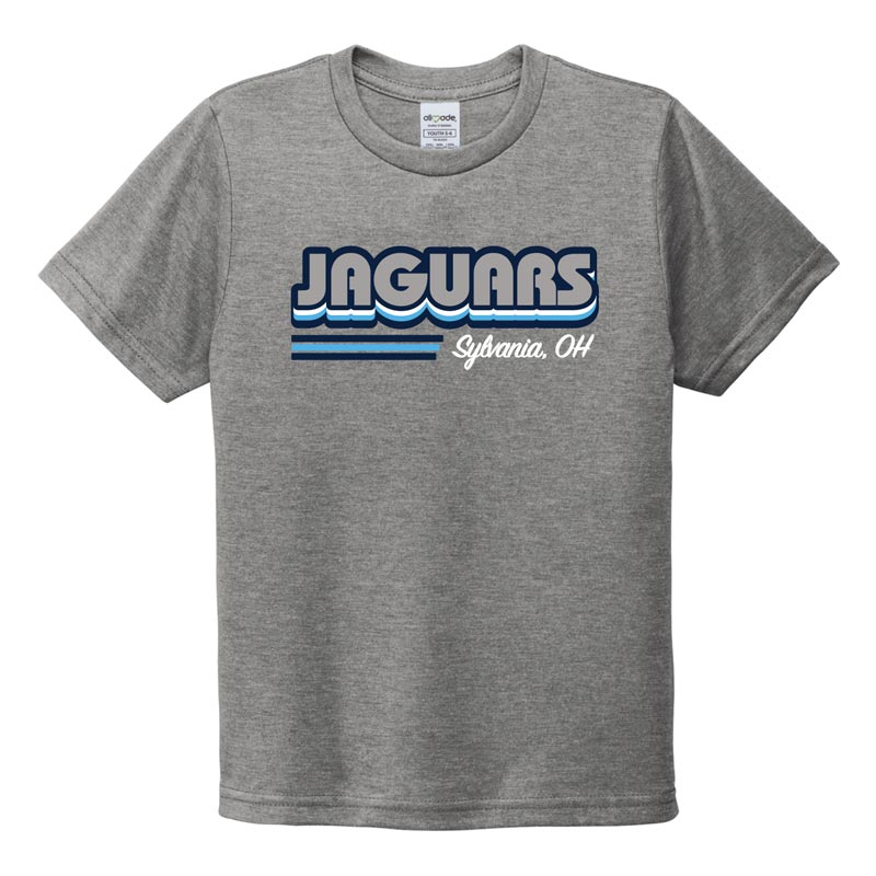 Saint Joseph - Jaguars Blue Stripe - Youth Grey Tee (SJSW5)