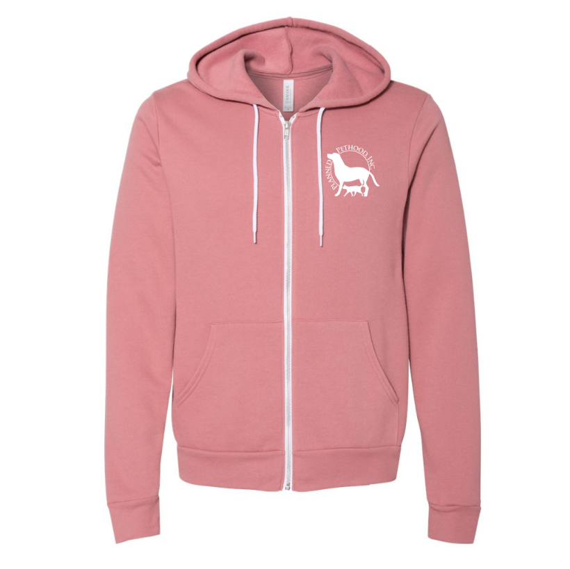 PP - Planned Pethood Heather Mauve Adult Zip-Up Hoodie