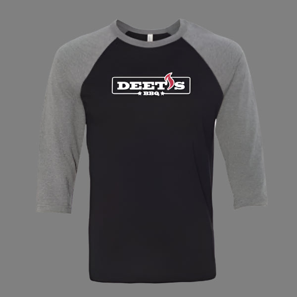 Deet&#39;s BBQ - Bella + Canvas 3/4 Sleeve Baseball Tee (3200)