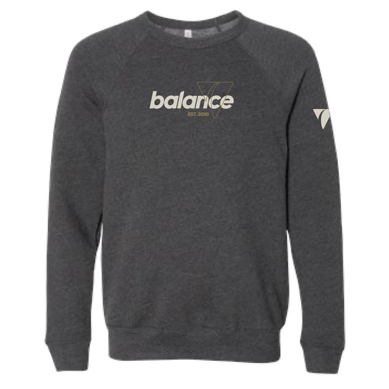 Balance Outline Logo Dark Grey Crew Sweatshirt