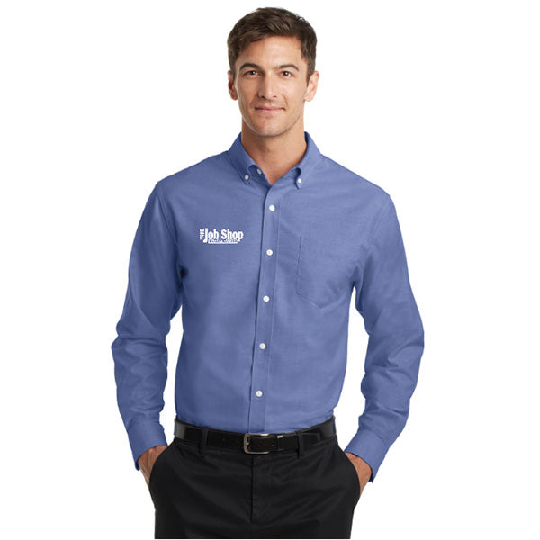 The Job Shop - Embroidered Men&#39;s Long Sleeve Button Up