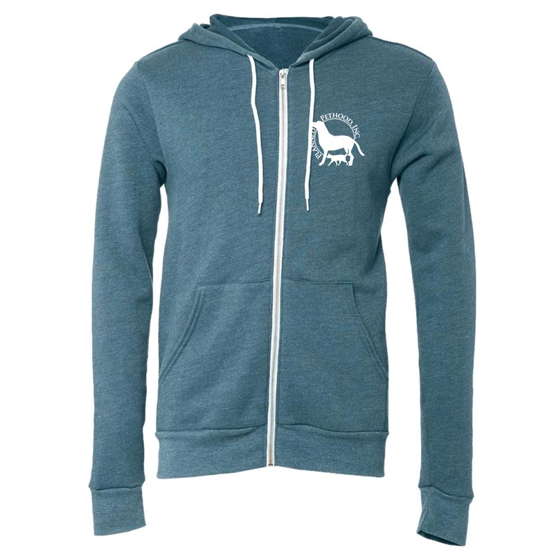 PP - Planned Pethood Teal Adult Zip-Up Hoodie